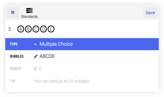 multiple choice bubbles